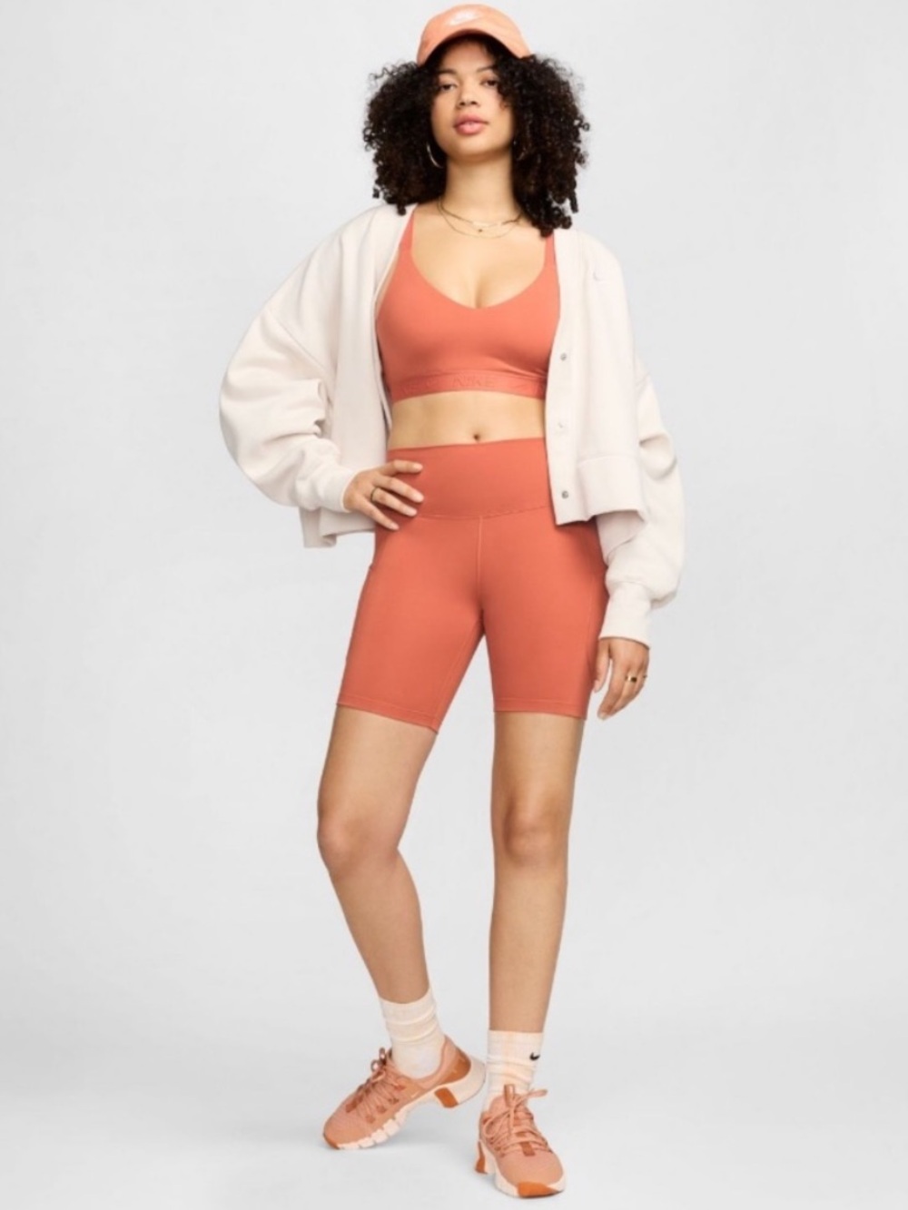 NWT Nike Women's One High-Waisted 8" Biker Shorts With Pockets. Size XS.
